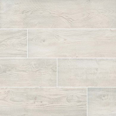 MS International Caldera Series: Blanca 8x47 Wood Look Rectified Matte Porcelain Tile NCALBLA8X47