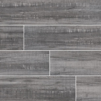 MS International Belmond Series: Mercury 8X40 Grey Matte Ceramic Tile NBELMER8X40