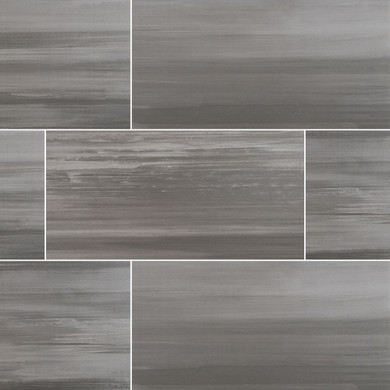 MS International Watercolor Series: Graphite 12x24 Matte Porcelain Tile NWATGRA1224