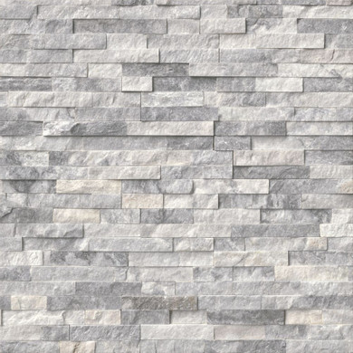 MS International Stacked Stone Series: Alaska Gray 6x24 Split Face Ledger Panel LPNLMALAGRY624