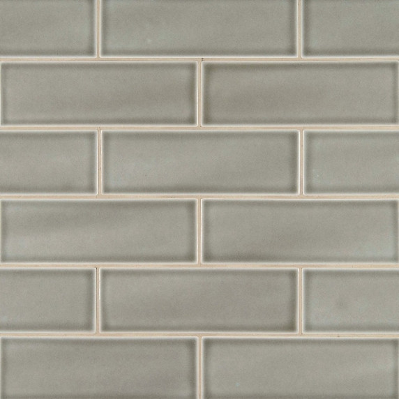 MS International Backsplash Series: Dove Gray Handcrafted 4x12 Glossy Subway Tile SMOT-PT-DG412