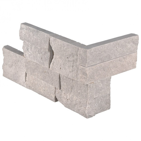 MS International Stacked Stone Series: Iceland Gray 6X12X6 Split Face Corner Ledger Panel LPNLTICEGRY618COR