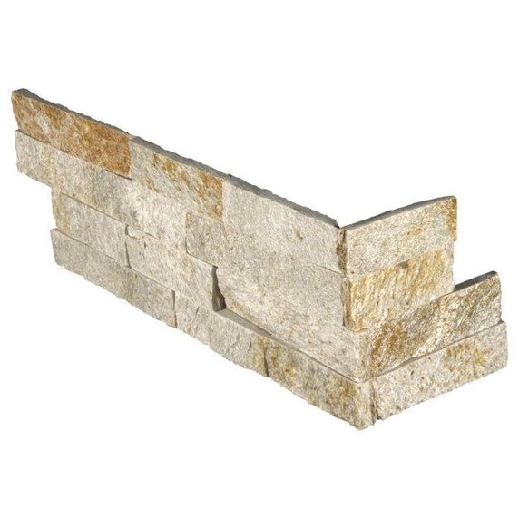 MS International Stacked Stone Series: Sparkling Autumn 6x12x6 Split Face Corner Ledger Panel LPNLQSPAAUT618COR