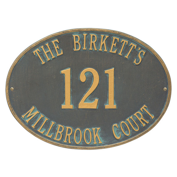 Whitehall Large Hawthorne Oval Personalized Plaque
