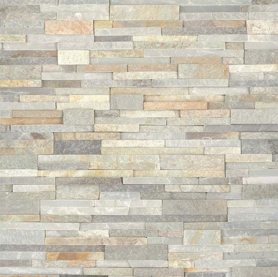 MS International Stacked Stone Series: 6x24 Malibu Honey Splitface Panel: LPNLQMALHON624