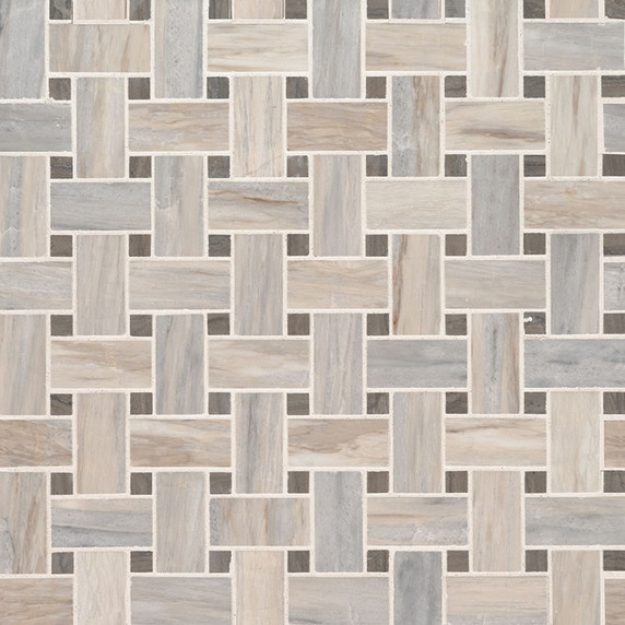 MS International Marble Series: Angora Basketweave Wall Tile SMOT-ANGORA-BWP10MM