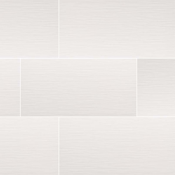 MS International Ceramic Series: 12x24 Dymo White Stripe Glossy  Wall Tile NDYMSTRWHI1224G-N