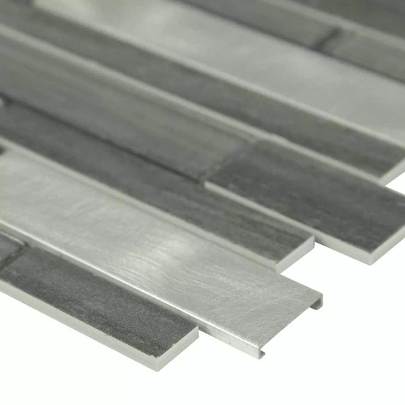 MS International Glass Metal Series: 4mm Bimini Interlocking Wall Tile SMOT-GLSMTIL-BIM4MM