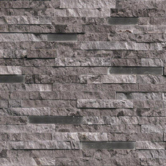 MS International Stone Metal Series: 8mm Eclipse Interlocking Pattern Wall Tile SMOT-SMTIL-ECLIP8MM