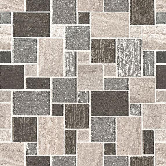 MS International Porcelain Glass Series: Lynx Pattern Mosaic Wall Tile SMOT-GLSP-LYNX8MM