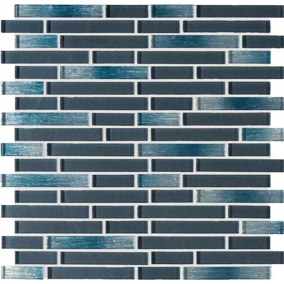 MS International Glass Series: 6mm Harbor Celeste Interlocking Backsplash Wall Tile SMOT-GLSIL-HARCEL6MM