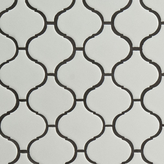 MS International Porcelain Series: White Glossy Arabesque Wall Tile SMOT-PT-RETBIA-ARABESQUE