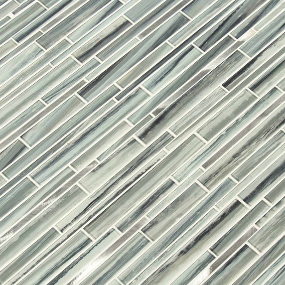 MS International Glass Metal Series: 4mm Seaglass Interlocking Wall Tile SMOT-GLSMTIL-SEAGLA4MM