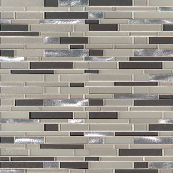MS International Glass Metal Series: Urbanka Interlocking Wall Tile SMOT-GLSMTIL-URBNKA6MM