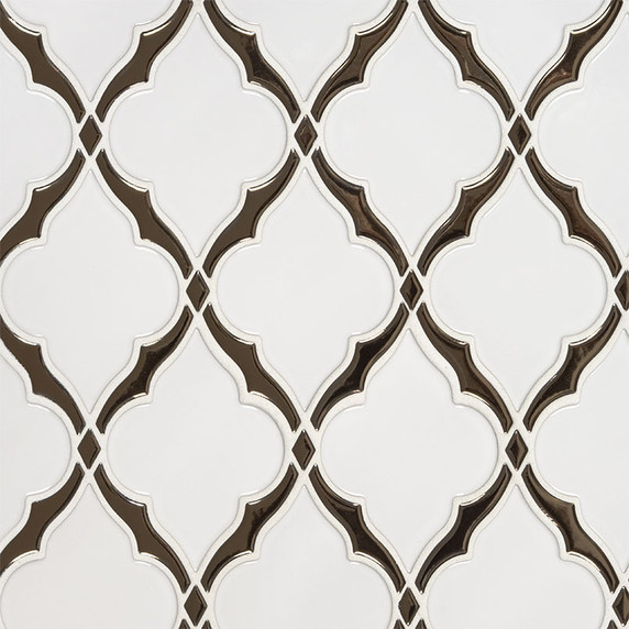 MS International Ceramic Series: Victorian Light Arabesque Wall Tile SMOT-PT-VICLTARAB8MM
