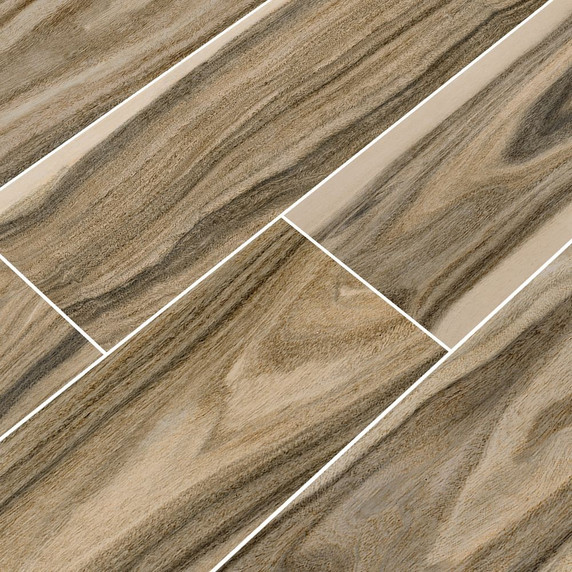 MS International Dellano Series: 8x48 Deep Bark Wood Look Porcelain Tile NDELDEEBARK8X48P