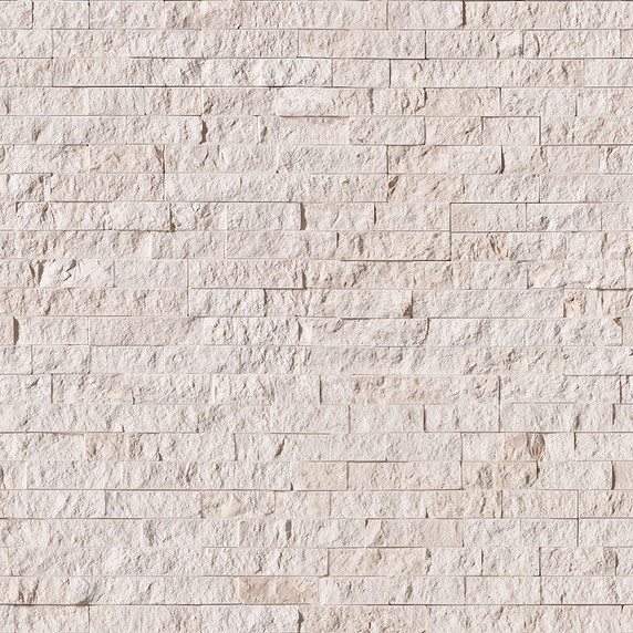 MS International Stacked Stone Series: 6"x18" Rockmount Mayra White Corner LPNLLMAYWHI618COR