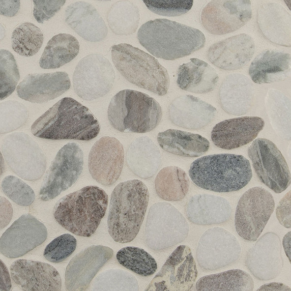 MS International Marble Series: Puebla Greige Pebble Mosaic Tile SMOT-PEB-PUEGREI