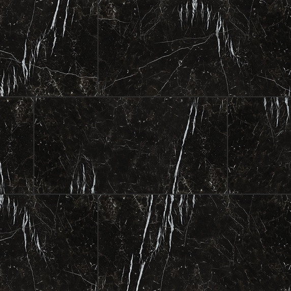 MS International Regallo Series: 12x24 Marquina Noir Polished Porcelain Tile NREGMARNOI1224P