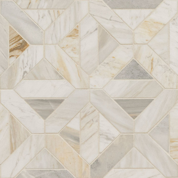 MS International Marble Series: Athena Gold Geometrica Honed Tile SMOT-ATHGOL-GEOH