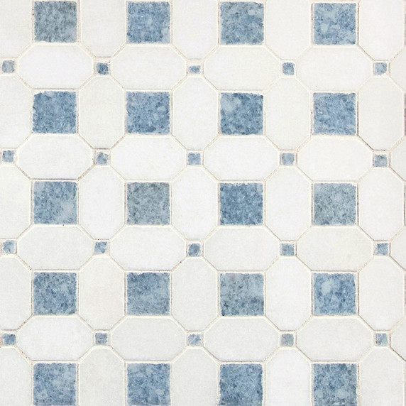 MS International Marble Series: Azula Hatchwork Geometric Pattern Tile SMOT-AZULA-HATHWRKP