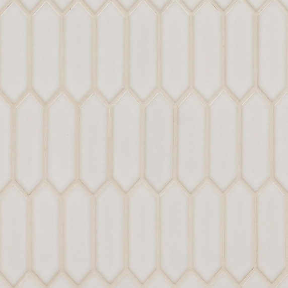 MS International Ceramic Series: Antique White Picket Glossy Tile SMOT-PT-AW-PK8MM