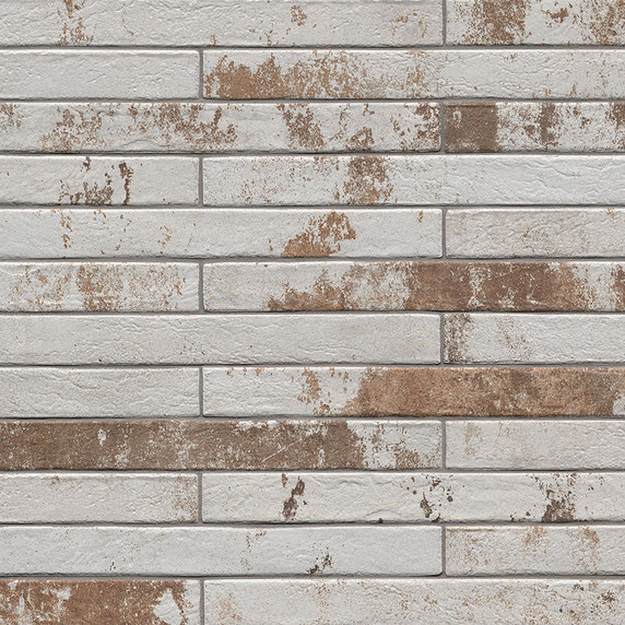MS International Brickstone Series: Rustique White Brick 2x18 Matte Porcelain Tile NCAPRUSWHIBRI2X18 MS International Brickstone Series: Rustique White Brick 2x18 Matte Porcelain Tile NCAPRUSWHIBRI2X18