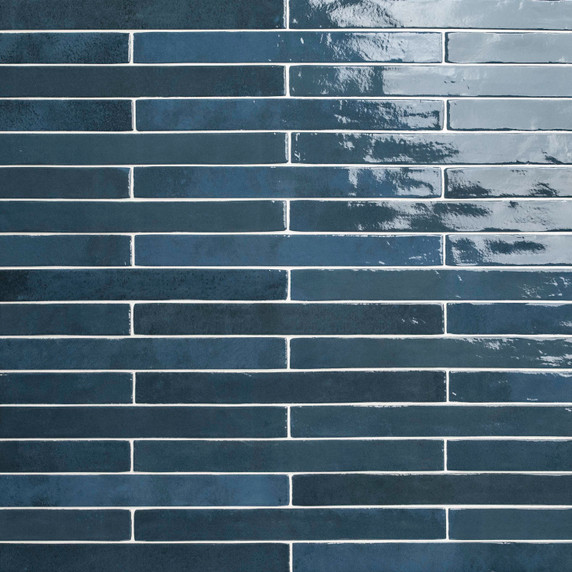 MS International Flamenco Series: Hale Navy 2x18 Glossy Porcelain Tile NFLAHALNAV2X18G MS International Flamenco Series: Hale Navy 2x18 Glossy Porcelain Tile NFLAHALNAV2X18G