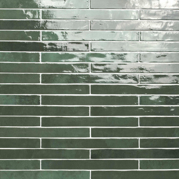 MS International Flamenco Series: Racing Green 2x18 Glossy Porcelain Tile NFLARACGRE2X18G MS International Flamenco Series: Racing Green 2x18 Glossy Porcelain Tile NFLARACGRE2X18G