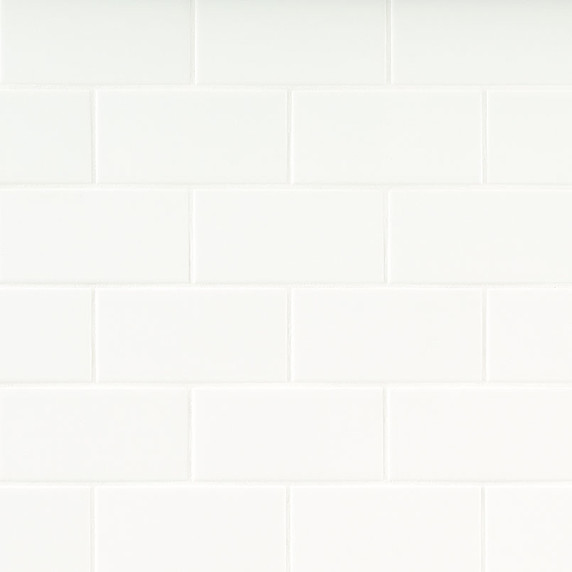 MS International Metro Series: White 3x6 Glossy Porcelain Tile NMETWHI3X6G MS International Metro Series: White 3x6 Glossy Porcelain Tile NMETWHI3X6G