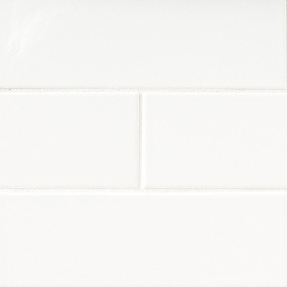 MS International Metro Series: White 4x16 Glossy Porcelain Tile NMETWHI4X16G MS International Metro Series: White 4x16 Glossy Porcelain Tile NMETWHI4X16G
