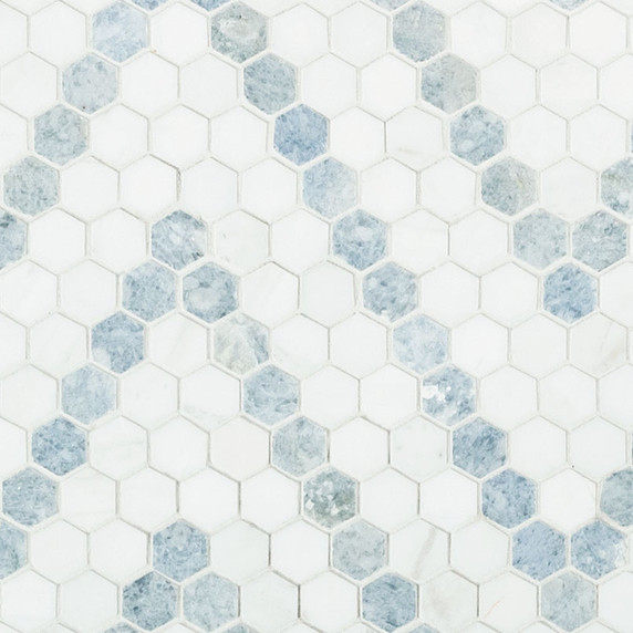 MS International Backsplash Series: 1" Hexagon Azula Sazi Polished Tile SMOT-AZULA-SAZP MS International Backsplash Series: 1" Hexagon Azula Sazi Polished Tile SMOT-AZULA-SAZP