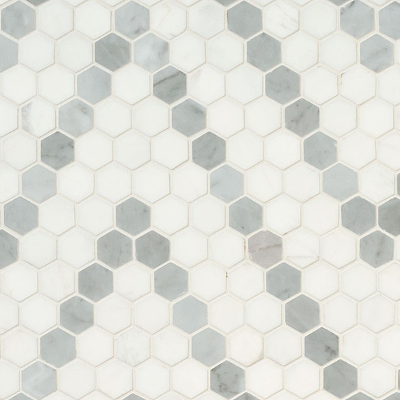 MS International Backsplash Series: 1" Hexagon Bianco Dolomite Sazi Polished Tile SMOT-BIANDOL-SAZP MS International Backsplash Series: 1" Hexagon Bianco Dolomite Sazi Polished Tile SMOT-BIANDOL-SAZP