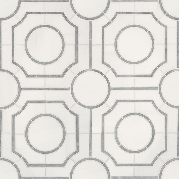 MS International Backsplash Series: Bianco Dolomite Regency Polished Tile SMOT-BIANDOL-REGP MS International Backsplash Series: Bianco Dolomite Regency Polished Tile SMOT-BIANDOL-REGP