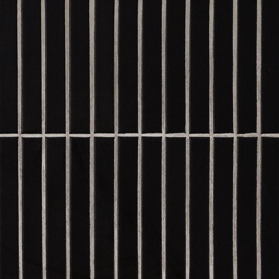 MS International Backsplash Series: 1x6 Black Matte Stack Pattern Tile SMOT-PT-RETNERO-1X6STM MS International Backsplash Series: 1x6 Black Matte Stack Pattern Tile SMOT-PT-RETNERO-1X6STM