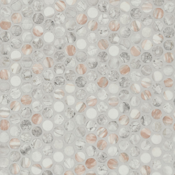 MS International Backsplash Series: Penny Round Briar Rosa Matte Tile SMOT-GLS-PENRD-BRIROS6MM MS International Backsplash Series: Penny Round Briar Rosa Matte Tile SMOT-GLS-PENRD-BRIROS6MM