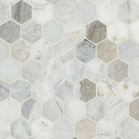 MS International Backsplash Series: 2" Hexagon Capri Blue Mosaic Honed Tile SMOT-CAPBLU-2HEXH MS International Backsplash Series: 2" Hexagon Capri Blue Mosaic Honed Tile SMOT-CAPBLU-2HEXH