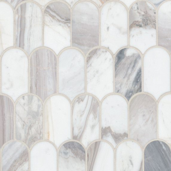 MS International Backsplash Series: Pattern Edessa Scallop Polished Tile SMOT-EDE-SCAP8MM MS International Backsplash Series: Pattern Edessa Scallop Polished Tile SMOT-EDE-SCAP8MM