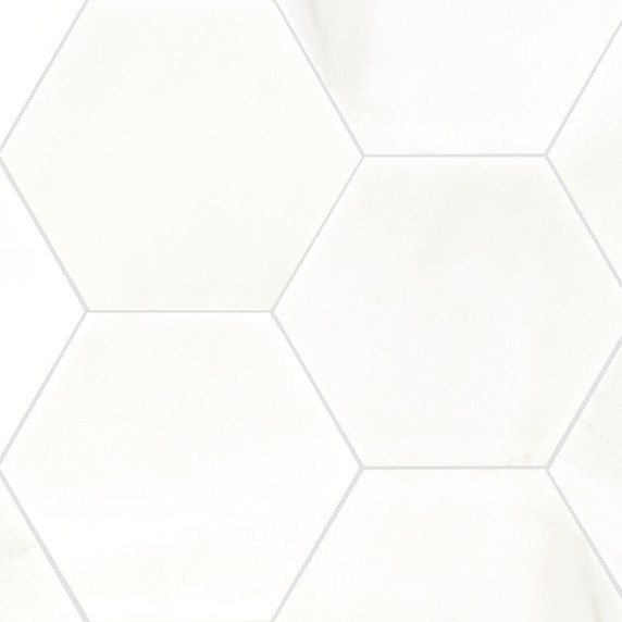 MS International Backsplash Series: 8" Hexagon Greecian White Polished Tile TGREWHT8HEXP MS International Backsplash Series: 8" Hexagon Greecian White Polished Tile TGREWHT8HEXP