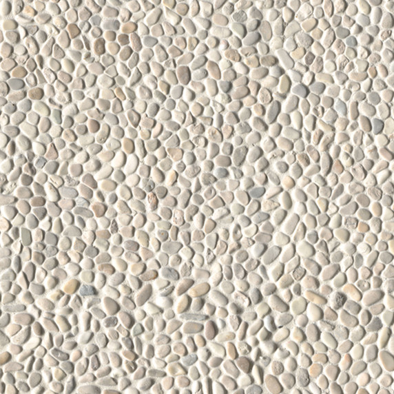 MS International Backsplash Series: Pebble Ivory White Mini Tumbled Tile SMOT-PEB-IVOWHIT MS International Backsplash Series: Pebble Ivory White Mini Tumbled Tile SMOT-PEB-IVOWHIT