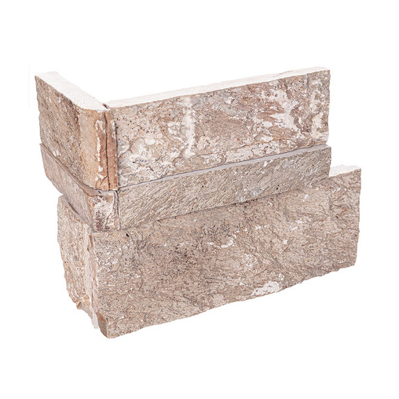 MS International Stacked Stone Series: 9x18 XL RockMount Golden White Corner Splitface LPNLQGLDWHI918COR MS International Stacked Stone Series: 9x18 XL RockMount Golden White Corner Splitface LPNLQGLDWHI918COR