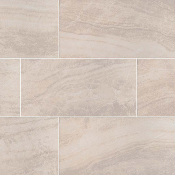 MS International Praia Series: Crema 24X48 Polished Porcelain Tile NPRACRE2448