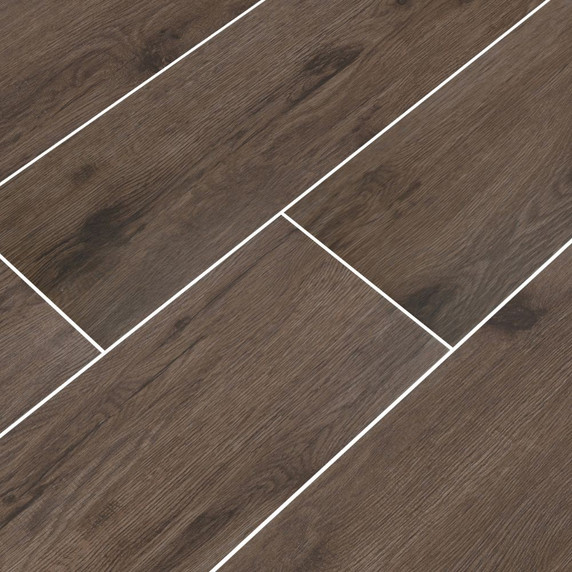 MS International Celeste Series: Nutmeg 8X40 Black Matte Wood Look Ceramic Tile NCELNUT8X40