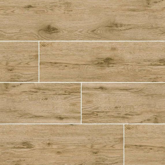 MS International Celeste Series: Taupe 8X40 Black Matte Wood Look Ceramic Tile NCELTAU8X40