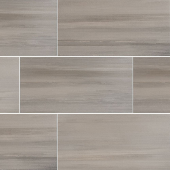 MS International Watercolor Series: Grigio 12x24 Matte Porcelain Tile NWATGRI1224