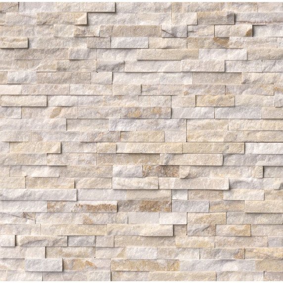 MS International Stacked Stone Series: Arctic Golden 6x24 Split Face Ledger Panel LPNLQARCGLD624