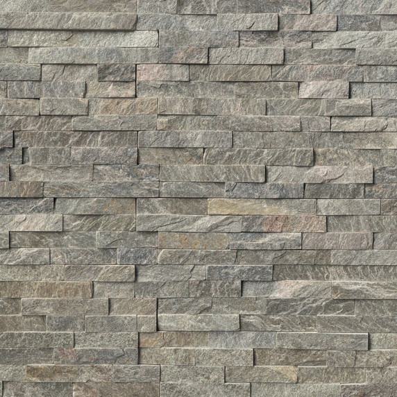 MS International Stacked Stone Series: Sage Green 6X24 Split Face Ledger Panel LPNLQSAGGRN624