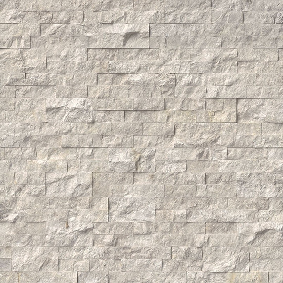 MS International Stacked Stone Series: Silver Canyon Splitface Panel 6x24 Marble Wall Tile LPNLMSILCAN624