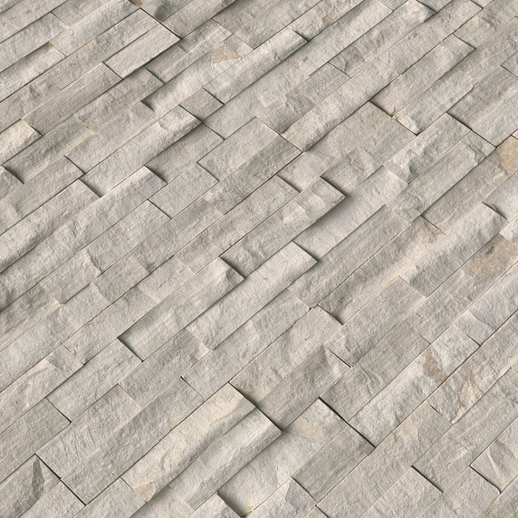 MS International Stacked Stone Series: White Oak 6x24 Split Face Ledger Panel LPNLMWHIOAK624