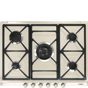 Encimera de Gas Smeg SR775PO 70cm Cortina Crema